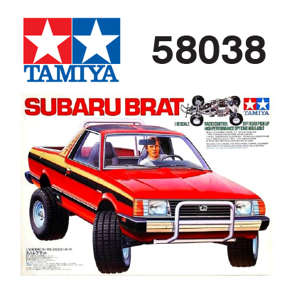 The Tamiya Subaru Brat RC car number 58038