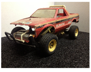 The Tamiya Subaru Brat RC car number 58056